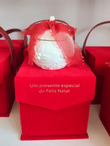Vela em pote de Natal