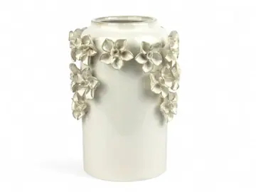 Jarra com flores em relevo